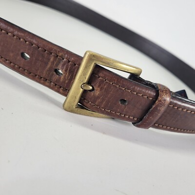 Roundtree Yorke Leather Belt 44 Full Grain Cowhide Double