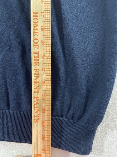 Ralph Lauren Chaps Suéter Chaleco Para Hombres Grande Azul Marino Sin Mangas Tejido Apretado Logo - Imagen 7 de 9