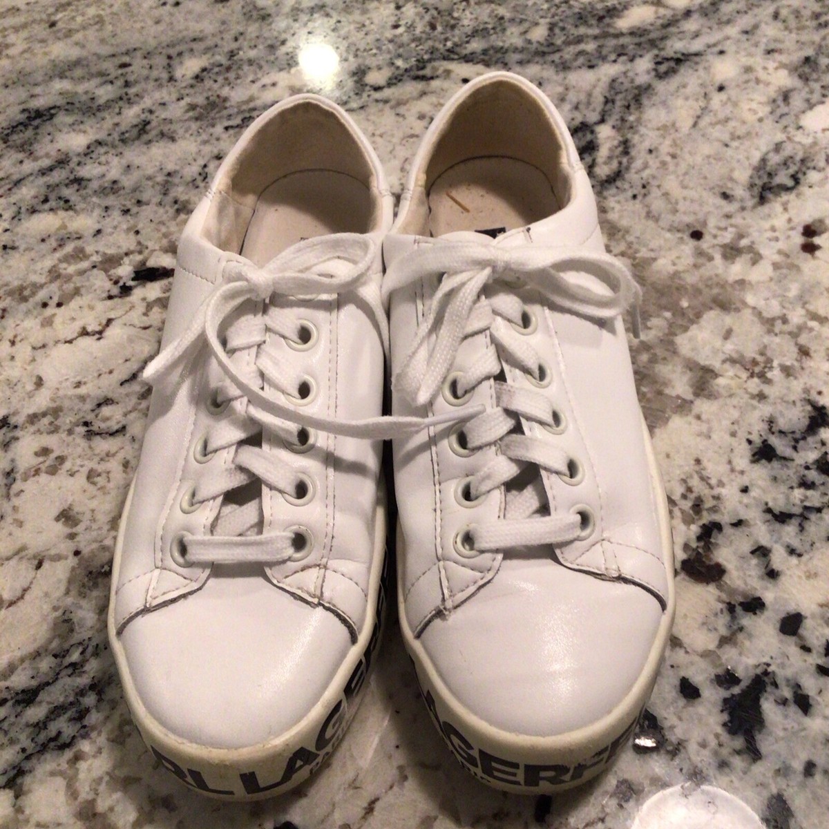 スニーカー Carlla Embossed Platform Sneaker Karl Lagerfeld BELLA Women's White Leather Platform Sneakers