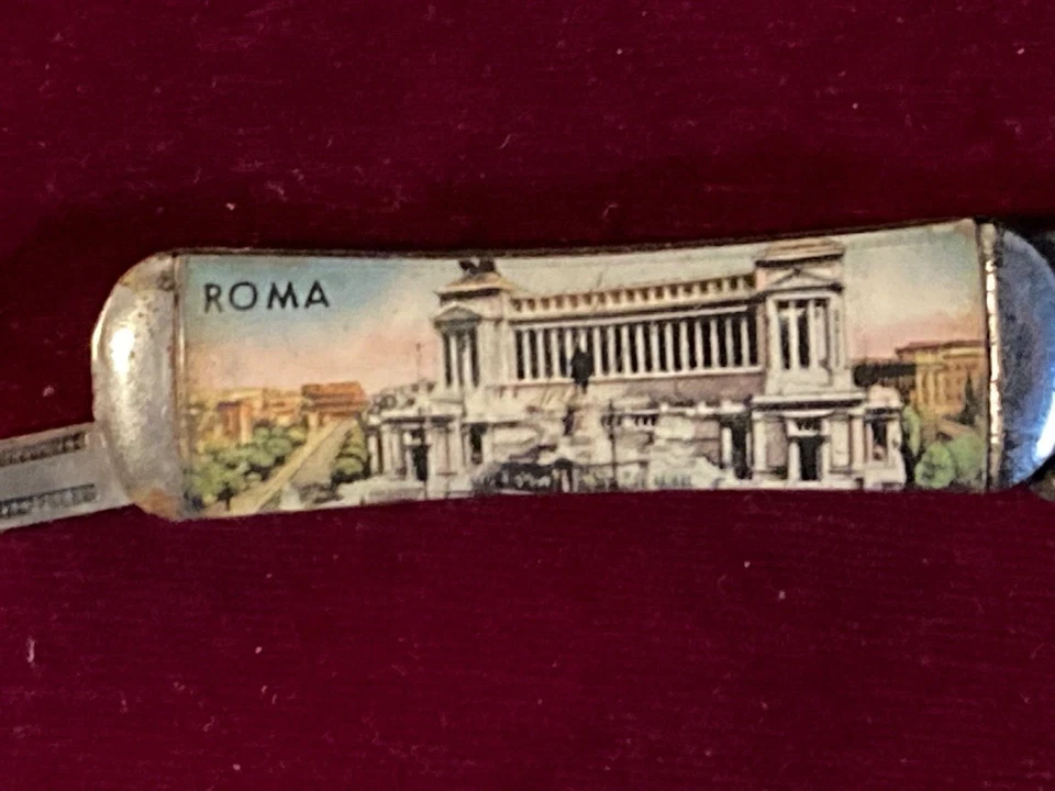 Cuchillo de bolsillo RARO VINTAGE: impresionante con lima de uñas y cuchillo - Roma - años 50 Foto 2 de 4