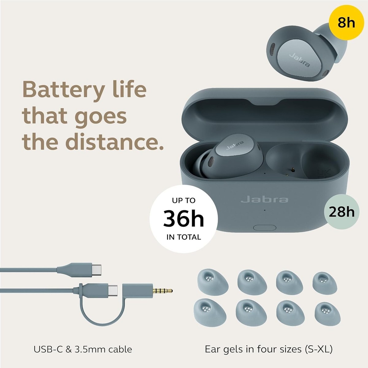 Jabra Elite 10 Gen 2 - Gloss Black True Wireless Earbuds Jabra Elite 10 Gen 2 - Gloss Black True Wireless Earbuds
