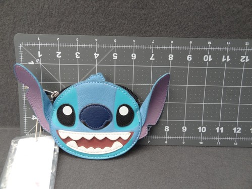 NWT Loungefly Disney Stitch Face Lilo & Wallet Coin Zip Purse Blue Mini Clutch - Picture 13 of 15