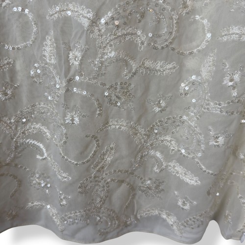 Tahari Cream Tank Top Womens Size 14 Sequin Angelcore Mermaidcore Ethereal Fairy - Picture 14 of 14