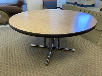 Vintage Mid Century Modern Herman Miller Eames Style Table , Laminate Top Metal