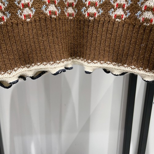 Sezane Women's Stand-up Collar Double Zip Lantern Sleeve Sweater Cardigan - Picture 13 of 18