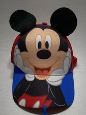 Mickey Mouse Baseball Cap With 3D Ears Kids Toddler Disney Junior Hat Strapback