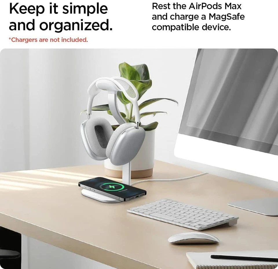 For Apple AirPods Max Stand | Spigen [ S380 ] Magsafe Charger Pad Stand - Image 3 of 4