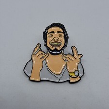 Post Malone Pin Musician Rapper Button Metal