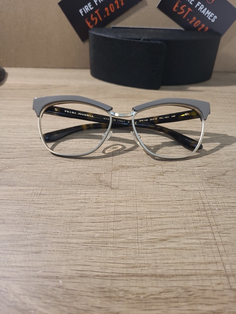 Prada Journal VPR 14S TFL-101 Grey/Tortoise Eyeglasses  display picture 1