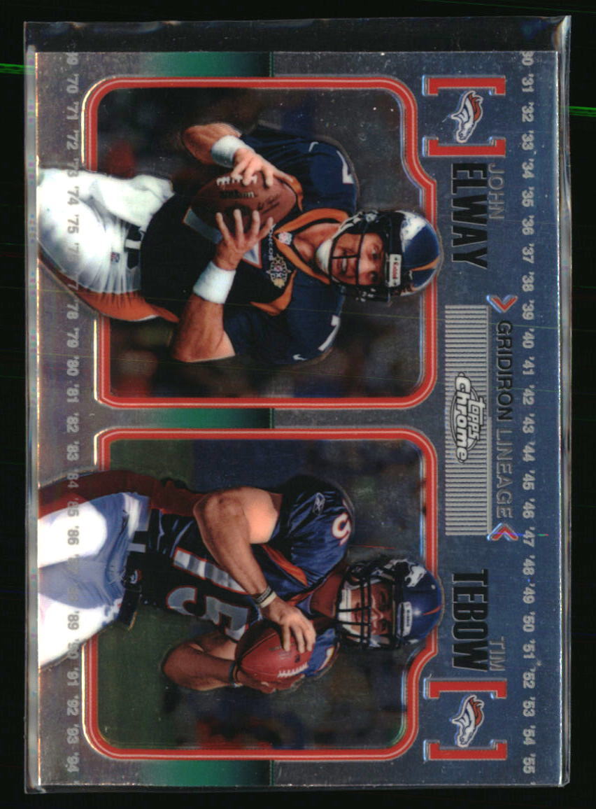 John Elway/Tim Tebow 2010 Topps Chrome #CGL-ET FOOTBALL Card