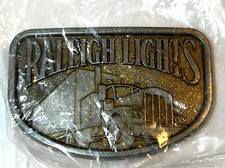 Vintage 1970s Raleigh Lights Cigarettes Semi Truck Trucker Belt Buckle NOS