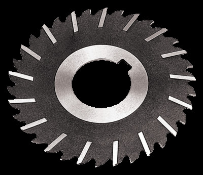 4'' X 7/64'' X 1'' Metal Slitting Saw, HSS, Stag. Tooth, Side Chip Clearance