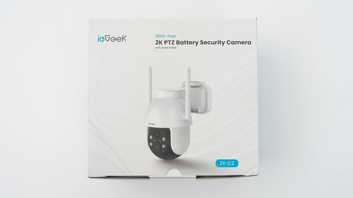 Telecamera Sicurezza Esterna IeGeek 360° – 2K, Batteria E Pannello Solare, Rilevazione PIR, Visione Notturna, Impermeabile IP65, Audio Bidirezionale