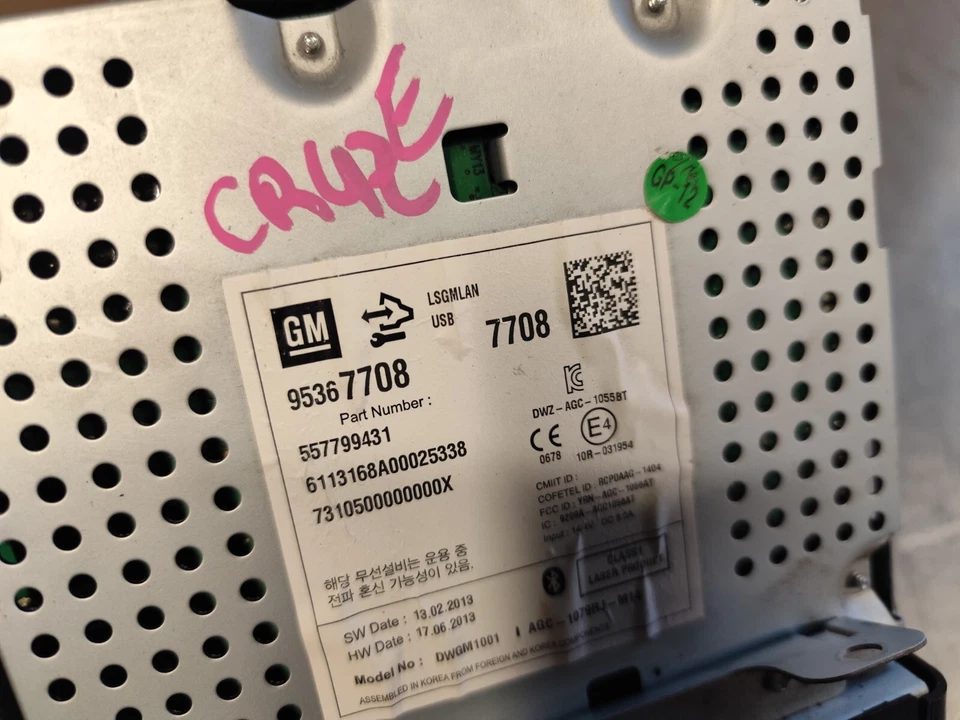 AUTORADIO CHEVROLET CRUZE BREAK 1.7 VCDI 110CV 557799431 - Photo 4/4