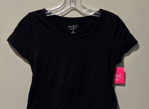 Ingrid & Isabel Maternity Shirred Knee Length Black T-Shirt Dress -- Size XS - Picture 3 of 9