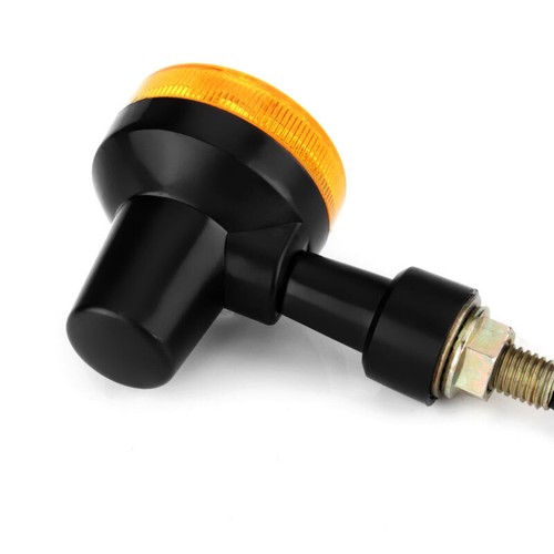 4PC Motorcycle Turn Signal Indicator Blinker Light Lamp Amber Black Universal US - Imagen 4 de 10
