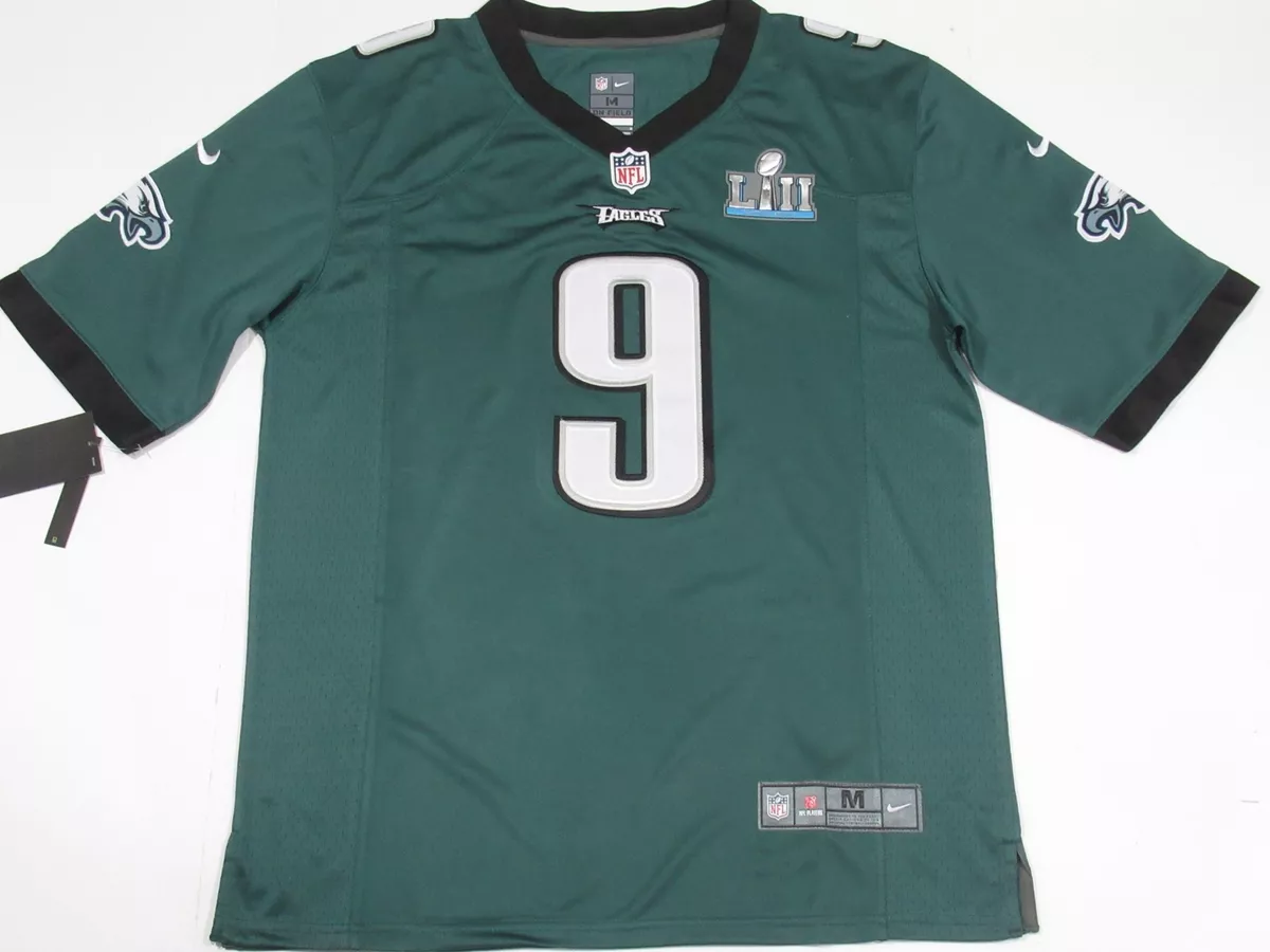 NWT Nick Foles #9 Philadelphia Eagles 2018 Super Bowl LII 52 Game Jersey  Green