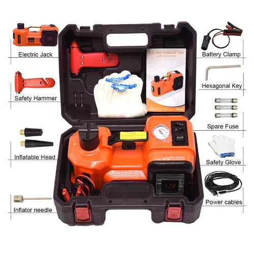 5Ton 12V Car Electric Hydraulic Floor Jack Lift Inflator Pump with Flashlight - Picture 11 of 14