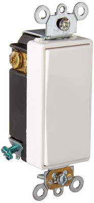56081-2W 3-Amp 24-Volt Decora Plus Rocker Double-Throw Ctr-OFF Momentary Sing...