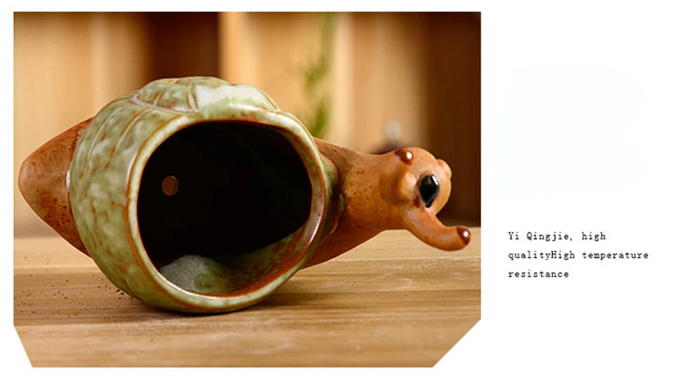 Colgante de cerámica con forma de caracol cactus planta suculenta maceta flor mini diseño Foto 3 de 4