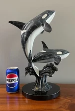 SPI Brass Killer Orca Blue Whale Nautical Ocean Marine Sea Life Sculpture Statue