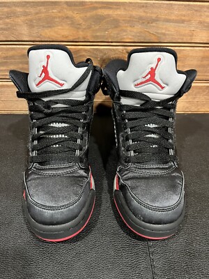 Nike Air Jordan 5 Boys Satin Bred Black Lace Up Sneakers 4Y | eBay