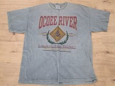 Vintage Santee Hvvwt Mens Okoee River Tshirt Size Xl 25x30 Made In USA
