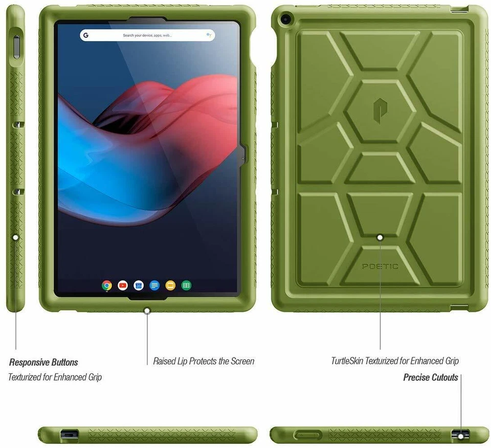 For Google Pixel Slate 12.3 Tablet Case | Poetic Kids Friendly Silicone Cover - Image 2 of 4