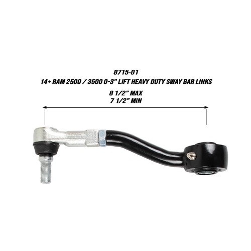 Synergy Mfg 8715-01 Heavy Duty Sway Bar Links for 14-24 Dodge Ram w/0-3in Lift - Picture 2 of 4