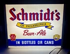 Vintage 1950s SCHMIDT'S OF PHILADELPHIA BEER-ALE light up wall sign