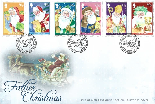 2009 Isle of Man Christmas. Father Christmas First Day Cover