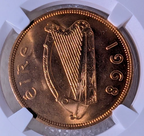 Ireland 1968 "Lucky Irish Penny" Brilliant Uncirculated NGC 8333649-165