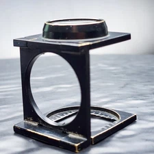 Donegan Vantage V388-1/2 Linen Tester, 8x Magnifier Lens, Black Enameled Brass🌟