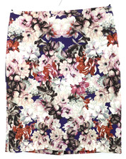 TALBOTS Women's 96 Polyester Straight Pencil Skirt Floral Multicolor 6P PETITE