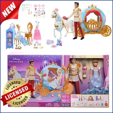 Disney Princess Cinderella Gift Set Carriage Horse Doll Playset Toys for Girls