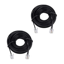 20Ft Phone Telephone Extension Cord Cable Line Wire with Standard RJ11 6P4C Plug