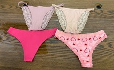 Lot Of 4 Panties Sz Med, 1 Lg Multi Color Lace NWOT