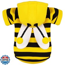 Adorable Bumblebee Halloween Costume Hoodie for Medium Dogs: Featuring Fun Wi