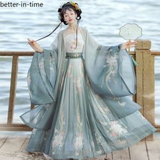 Traditional Women Song Dynasty Embroidery Print Hanfu Ancient Chinese Costume