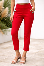 Counterparts Womens pull on stretch front pockets slim leg ankle length Pants