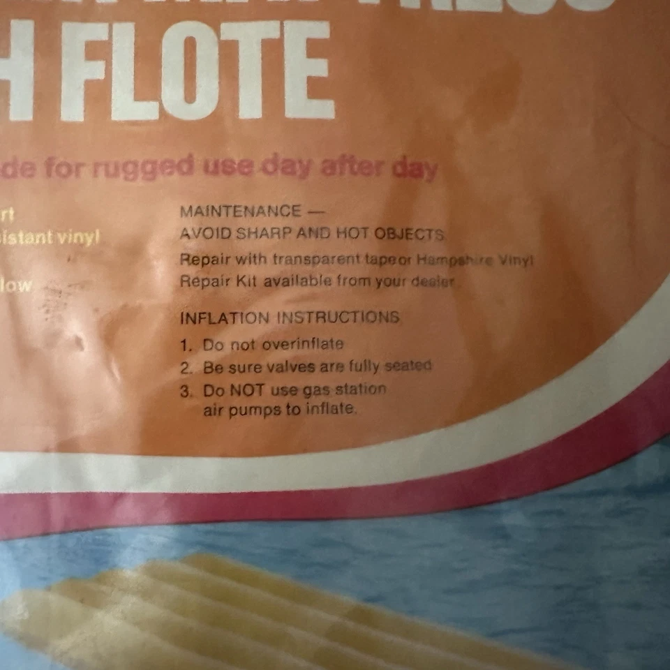 Vintage Unopened Spartan Super Air Mattress & Beach Flote Hampshire - Image 4 of 4