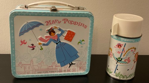 MARY POPPINS 1964 Disney collectable LUNCH-BOX & Thermos  RARE good condition