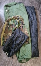 🇺🇲 US Army MSS Modular Sleeping Bag Schlafsack System Woodland Bivy Goretex