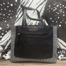Tommy Hilfiger Large Black and White Tote Bag