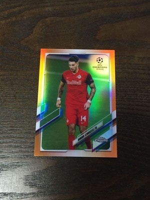 2020-21 Topps Chrome Dominik Szoboszlai Liverpool Hungary Orange 17/25 RC
