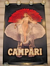 Vintage #15 La Stella Grande Campari 2006 Large Poster w/ Elephant and Showgirl
