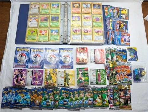 Massive Lot 850+ Vintage Pokemon & Pocket Monsters Cards + Extras - No Holos