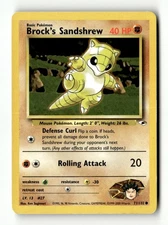 Brock's Sandshrew (71) Common Unlimited Gym Heroes 071/132 HP Pokémon TCG