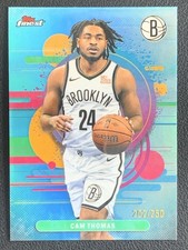 Cam Thomas 2025-26 Topps Finest Uncommon Sky Blue Refractor Base /250 #138