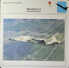 Mitsubishi F-1 F1 F 1 Jet Picture Original Vtg Detail Aircraft Collector Card  